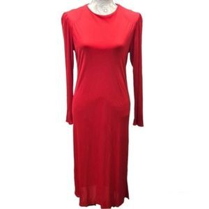 Vintage Miss O by Oscar De La Renta Red Maxi Dress Size Tag 12